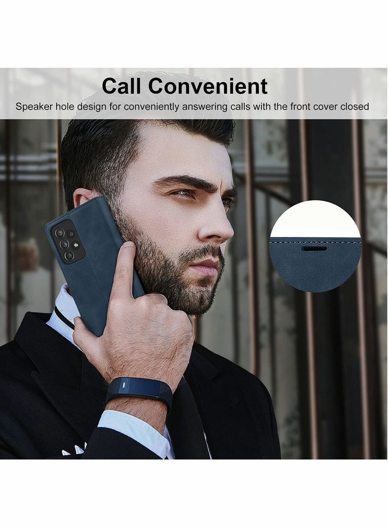 Y&D Case for Samsung A52 Cover Wallet Leather Flip Case, Kickstand Card Holder Slots Galaxy (Black)  - Image 4