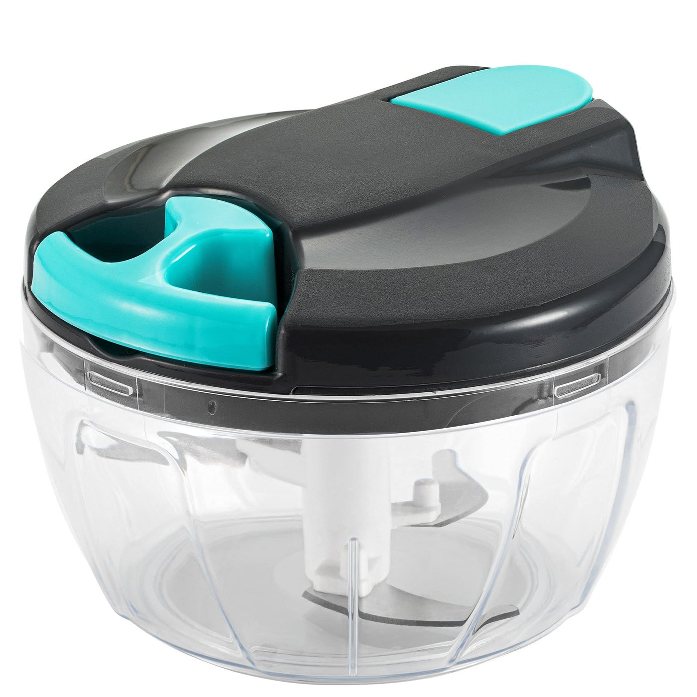 MultiFunction Manual Food Processors Chopper with Cover and Handle Garlic Press Vegetable Chopper ShredderSuitable for Onions Garlic Carrots Gingers Peppers FruitsIdeal Gift for KitchenBlue