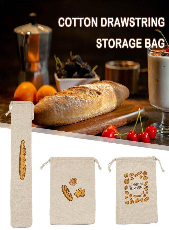 Hovico Linen Bread Bags - 4 Reusable, Breathable, Eco-Friendly, Drawstring Closure Bags in Beige - 2 Large (29x36cm/11.42*14.17in) & 2 Extra Large (13x65.5cm/5.12*25.79in) - Ideal for Artisan Bread - Image 4