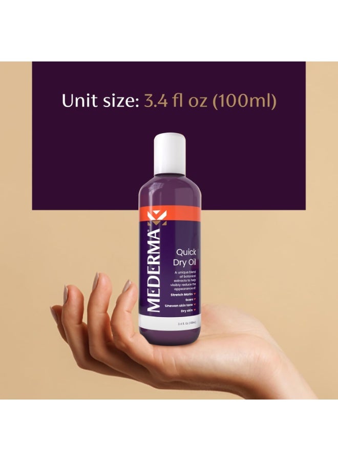 Mederma Quick Dry Oil, Scar and Stretch Mark Treatment, Helps to Improve the Appearance with Natural Botanical Extracts, Paraben Free, Fast-Absorbing, 3.4oz (100ml) - Image 5