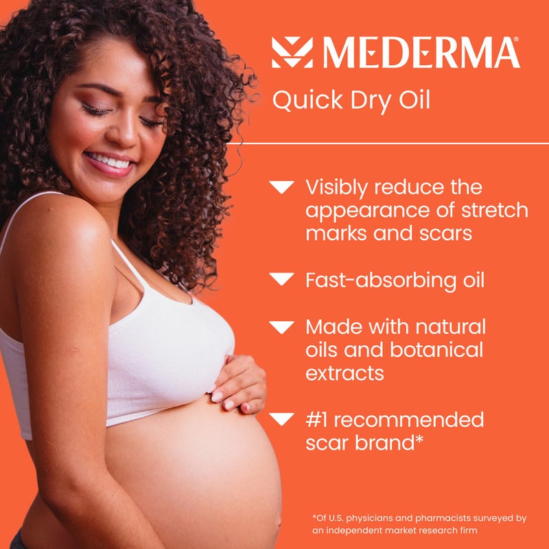Mederma Quick Dry Oil, Scar and Stretch Mark Treatment, Helps to Improve the Appearance with Natural Botanical Extracts, Paraben Free, Fast-Absorbing, 3.4oz (100ml) - Image 3