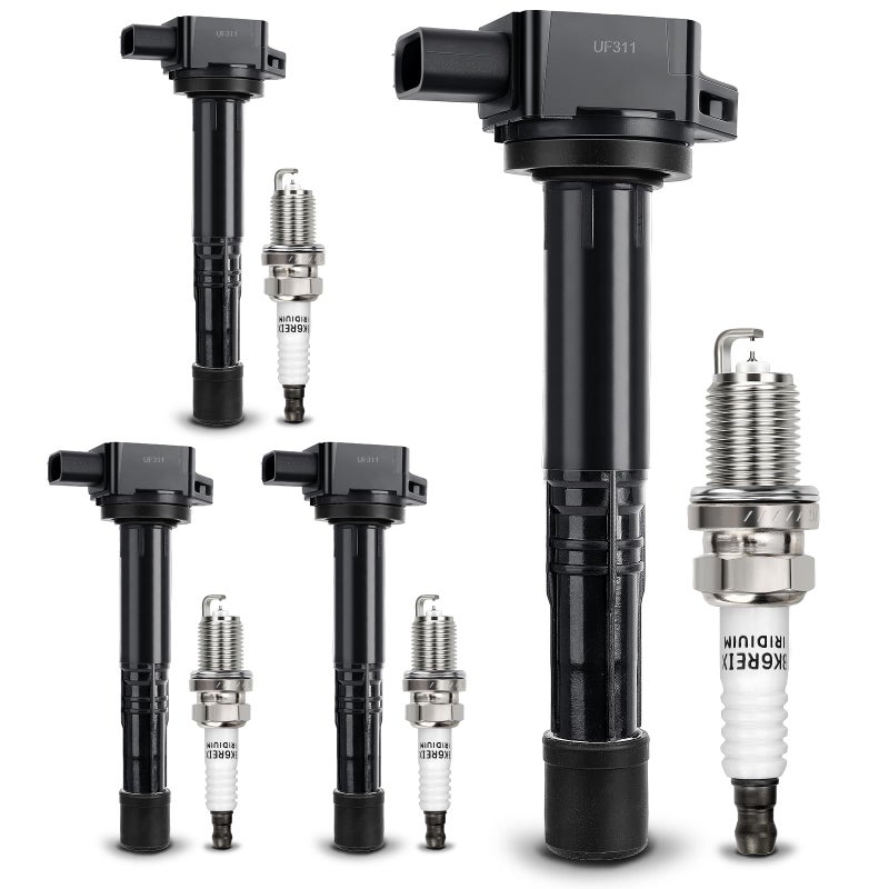 X4XZ UF311 Ignition Coil 9807B561BW Double Iridium Spark Plug For Honda 0307 Accord0211 Civic0209 CRV0311 Element0405 S20000611 Acura CSX0206 Acura RSX ReplacesC1382 UF583 5C1382 - Image 2