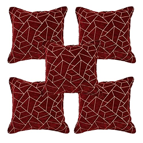 Dazzling DECOR 5 Seater Sofa Cover Set with Arm Covers & Cushion Covers (3+2 Seater) Stretchable Elastic Slipcover | Anti-Slip Couch Protector | Washable Living Room Furniture Cover (Maroon) - Image 5