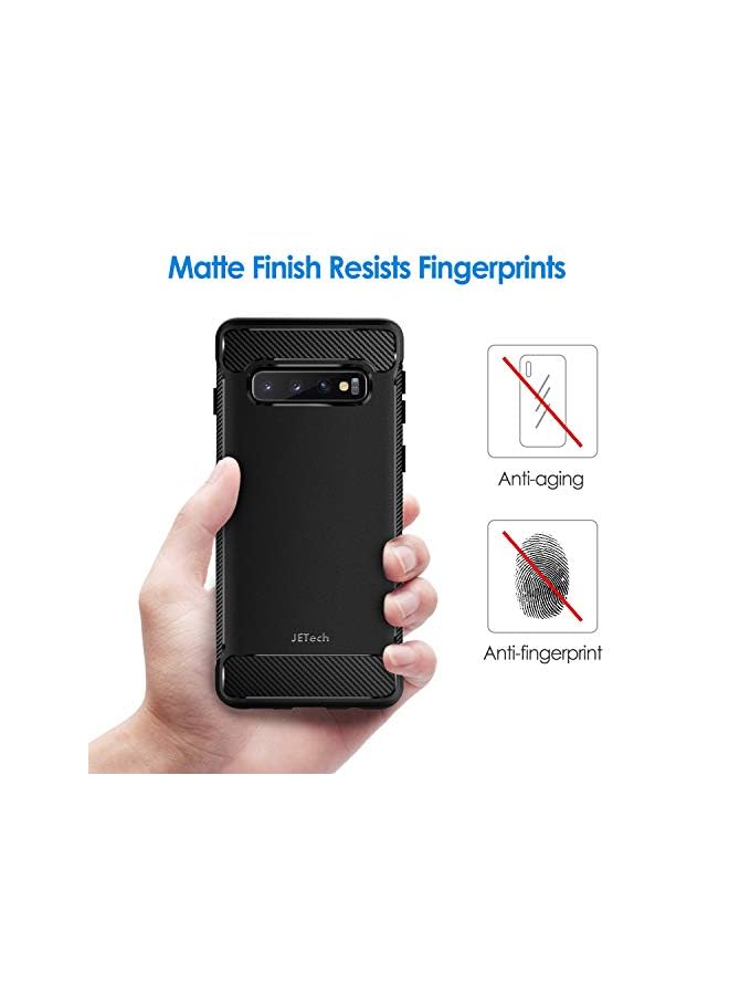 Jetech Slim Fit Case Compatible With Samsung Galaxy S10, Thin Phone Cover With Shock-Absorption And Carbon Fiber Design (Black) - Image 3