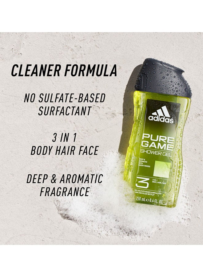 Adidas Pure Game Shower Gel Clear 250ml - Image 2