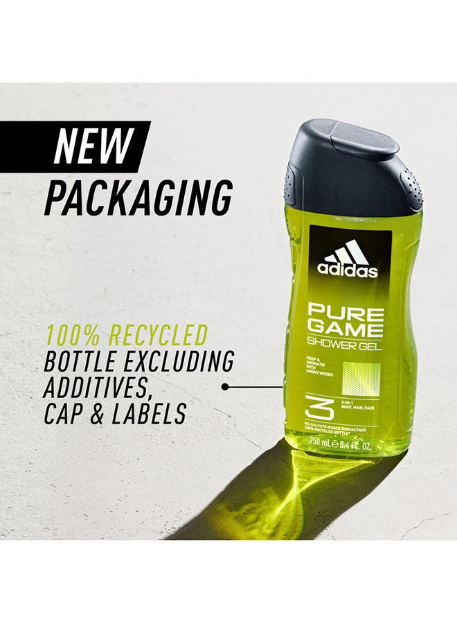 Adidas Pure Game Shower Gel Clear 250ml - Image 3