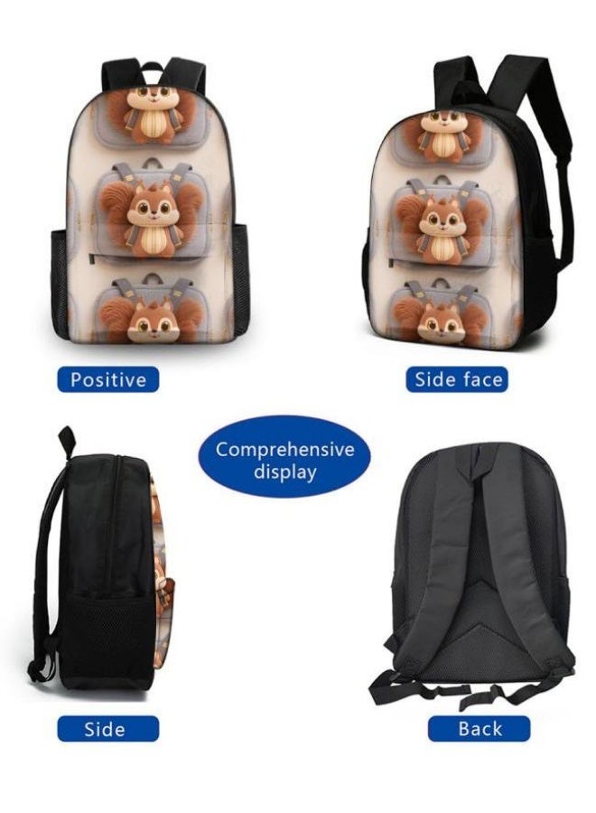 Bright Li Fire A good helper for cute travel! Exclusive cartoon bags for children and teenagers, three-piece set, light and comfortable (available for students, children, friends on outings, mountain climbing, going to school, etc.) - 18 - Image 3