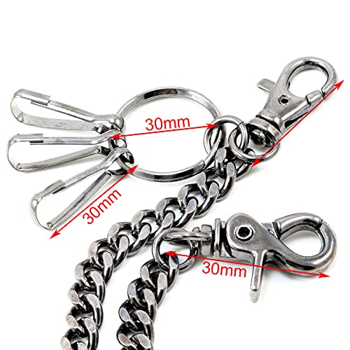 Double K Basic Strong Leash Biker Trucker Key Jean Wallet Chain (21") BLACK CS14620 - Image 4