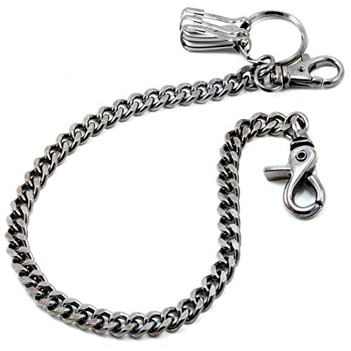Double K Basic Strong Leash Biker Trucker Key Jean Wallet Chain (21") BLACK CS14620 - Image 1
