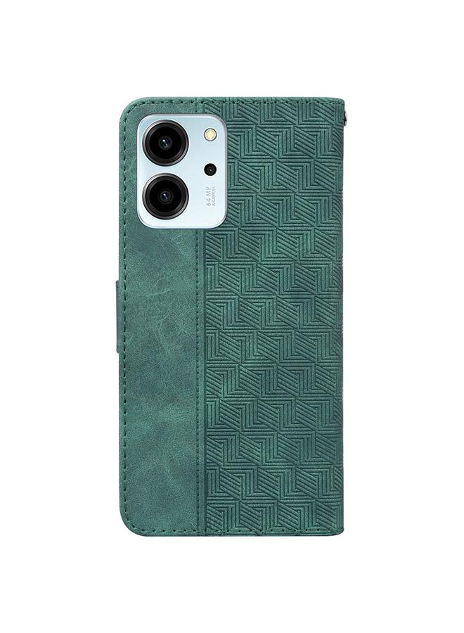 S-TOP Case For Honor 80 SE Geometric Embossed Leather Phone Case - Image 3