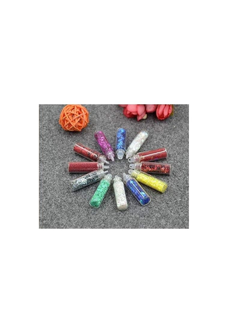 ORiTi ORiTi Nail Art Tools(53 Pcs) - 48 Bottles 3D nail art Glitter Set and 5 Pcs Double Sided Nail Dotting Tool Pen Great gift for Girl, Women  - Image 5