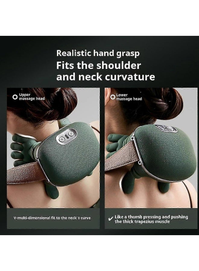 جاجيك Shiatsu Massage Master jinmu3 – Portable Electric Heated Massager for Neck & Shoulder Pain Relief, Deep Tissue Muscle Relaxation with Simulated Human Hand Kneading, Ergonomic Design for Upper Back, Neck, and Shoulder Tension, Wireless & Rechargeable for Home, Office & Travel - Image 4