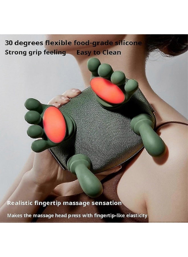 جاجيك Shiatsu Massage Master jinmu3 – Portable Electric Heated Massager for Neck & Shoulder Pain Relief, Deep Tissue Muscle Relaxation with Simulated Human Hand Kneading, Ergonomic Design for Upper Back, Neck, and Shoulder Tension, Wireless & Rechargeable for Home, Office & Travel - Image 3