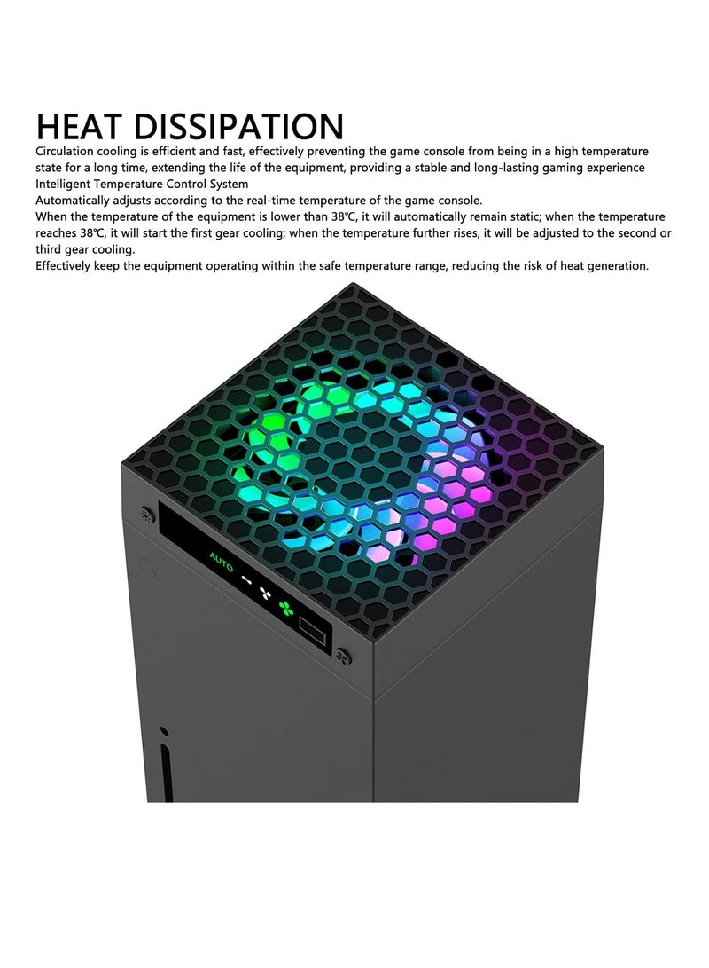 General X series RGB cooling fan, with earphone holder, top cooling system, 3-speed adjustable speed, high-speed top game console fan  - Image 3