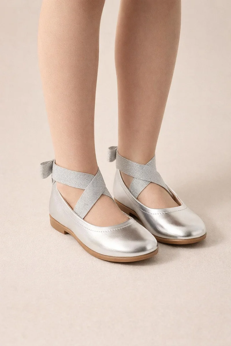 Via Bambino Girl Shoes B-300 Silver