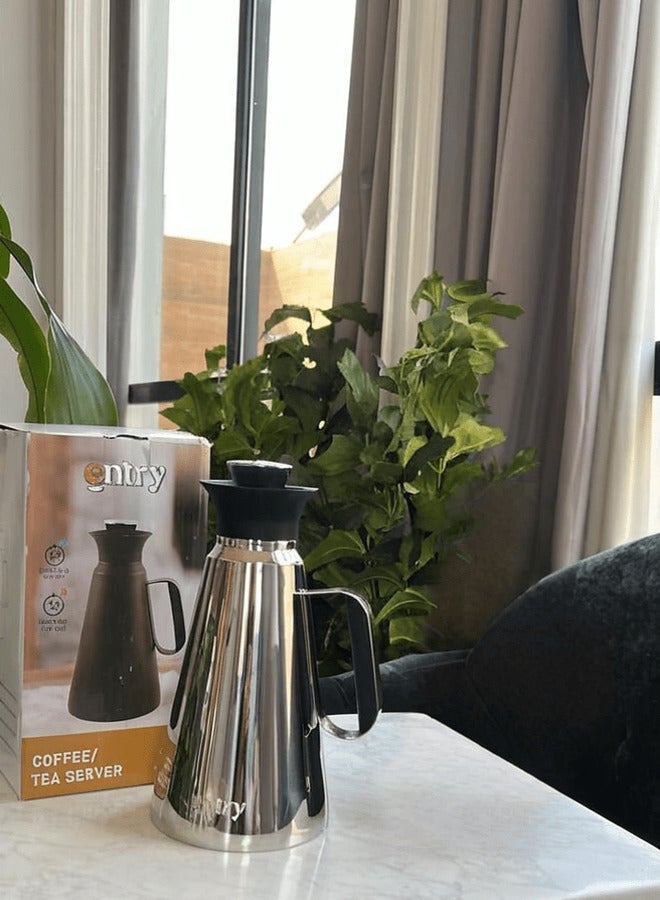 ENTRY HOME ENTRY HOME Premium Stainless Steel Thermal Coffee & Tea Flask – Double-Wall Insulation for Heat & Cold Retention – Elegant & Modern Design – Leak-Proof Lid – Large Capacity for Daily Use & Travel – Rust-Resistant & Easy to Clean - Image 1