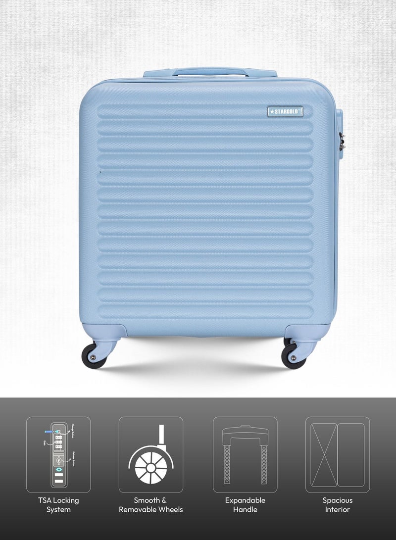 ستارجولد حقيبة سفر أحادية الجانب صلبة بأربع عجلات دوارة مع قفل رقمي مقاس 16 بوصة - Image 3