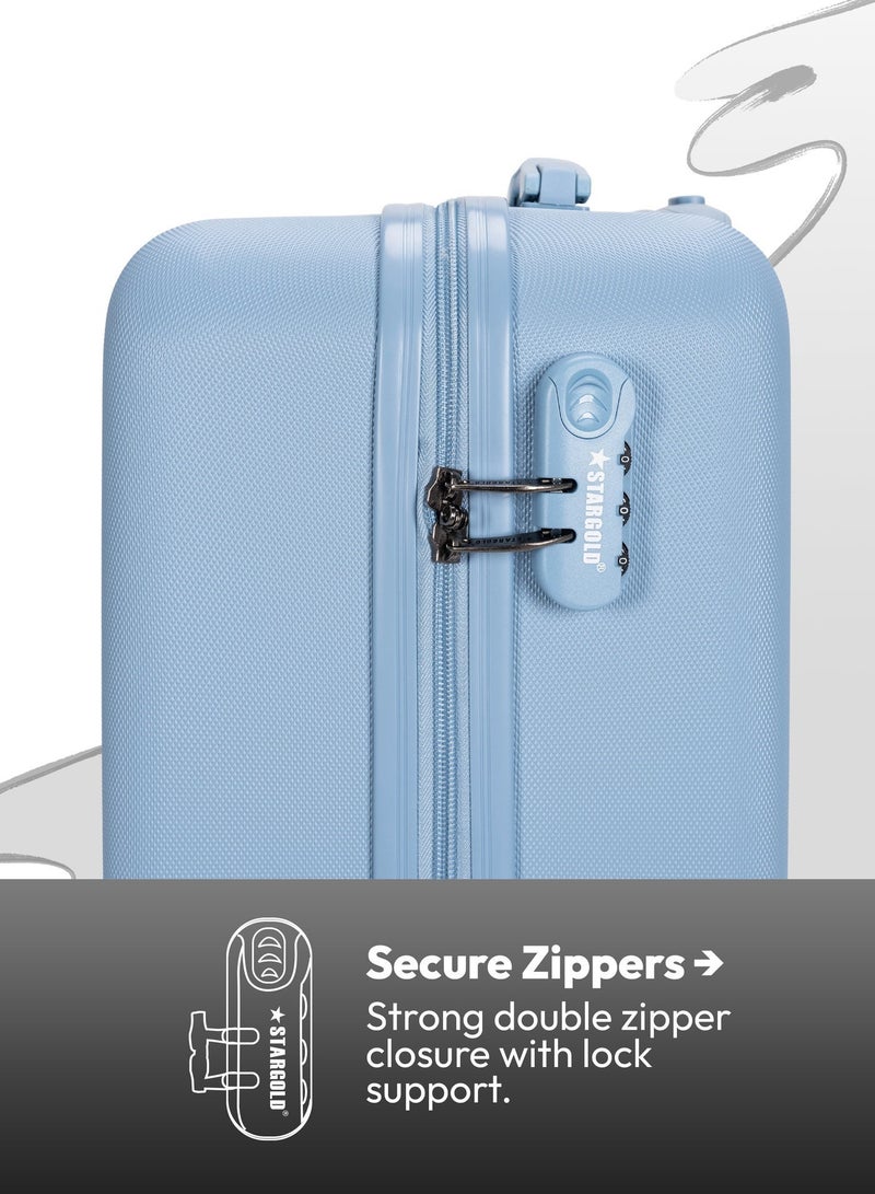 ستارجولد حقيبة سفر أحادية الجانب صلبة بأربع عجلات دوارة مع قفل رقمي مقاس 16 بوصة - Image 4