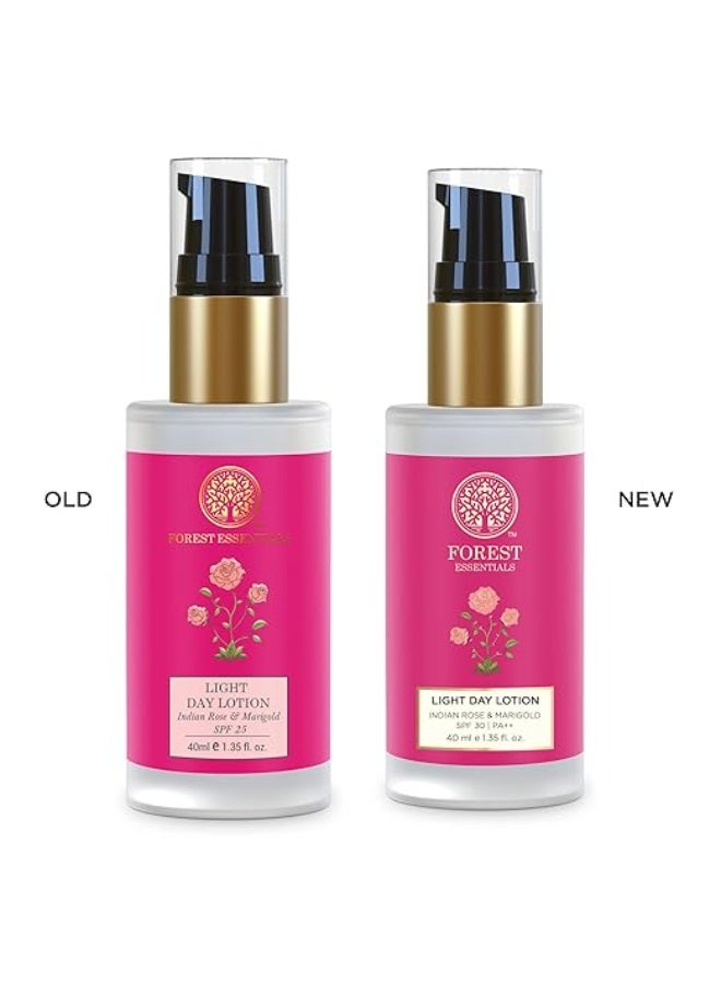 Forest Essentials Light Day Lotion Rose & Marigold with SPF 30 PA++ | Ayurvedic Moisturiser for Normal to Dry Skin | Hydrating Face Lotion with Sun Protection - Image 3