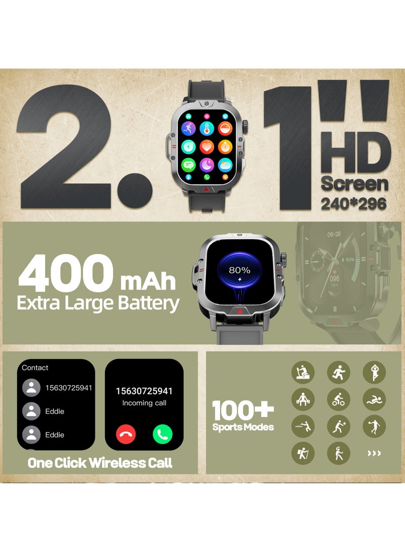 V17 2.01" HD TFT Display Smartwatch IP68 Waterproof 30 Days Battery Life Compatible with Android & iOS Bluetooth Calling 100+ Sports Modes Health Suite Multiple Watch Faces Black  - Image 2