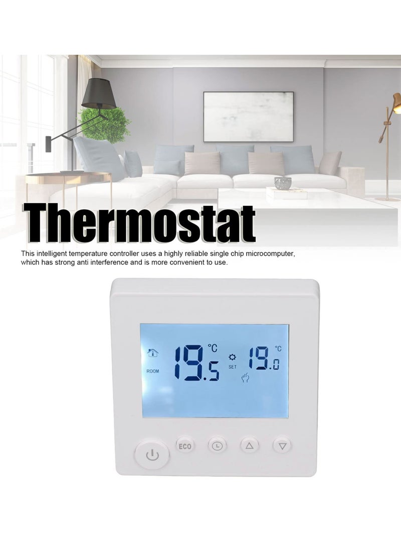 Smart Thermostat 16A LCD Display Non Programmable Thermostat for Home Digital Thermostat with NTC Temperature Sensor 2 Wire Thermostat for Heat Control Ideal for Smart Home - Image 2