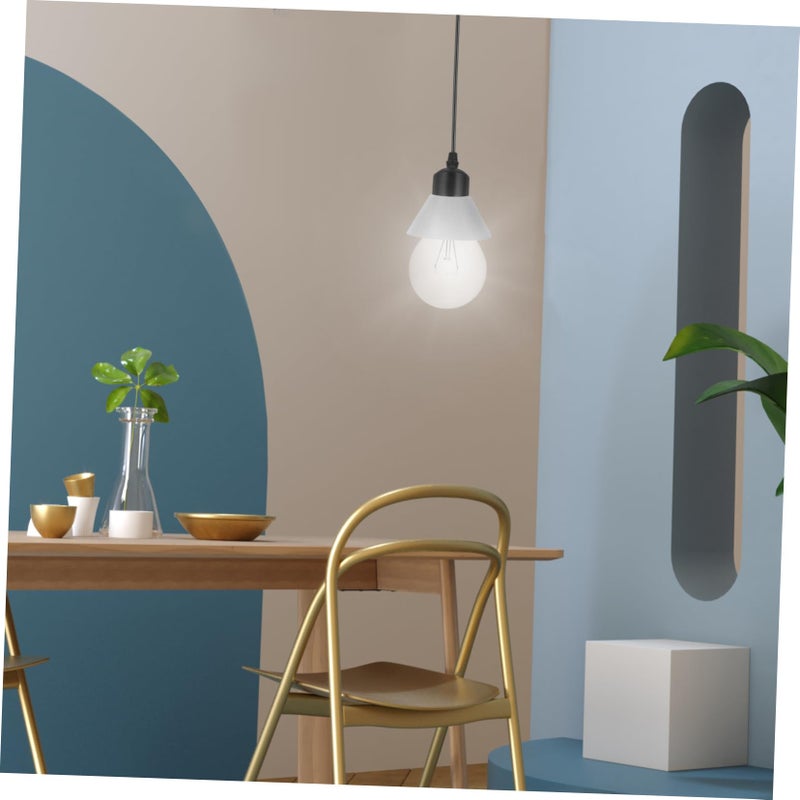 White Plastic Ceiling Light Cover Replacement Lamp Shade Industrial Size 11 50X11 50X7 00CM - Image 3