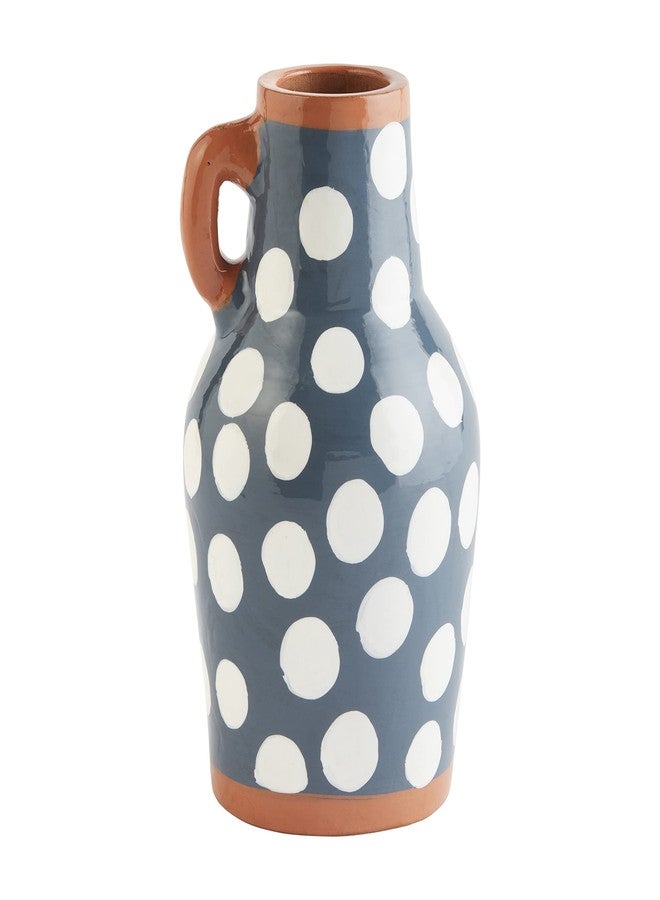Mud Pie Dot Vase, Blue - Image 1
