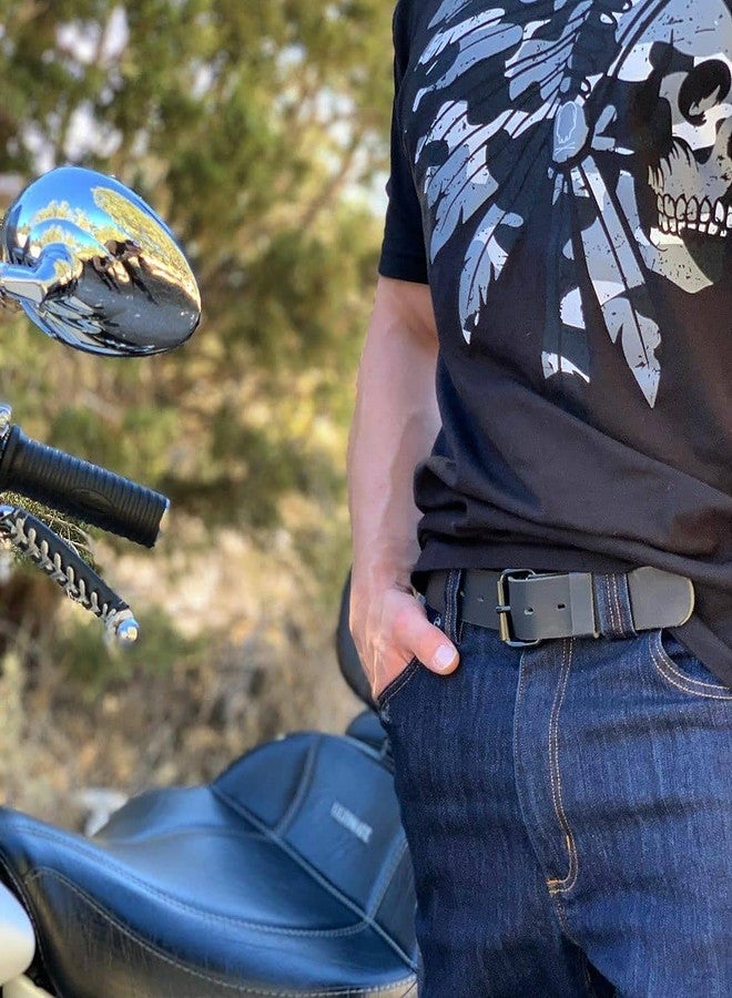 Main Street Forge The Classic Leather Everyday Belt | Made in USA | Full Grain Leather | Men's Black Belt - Image 5