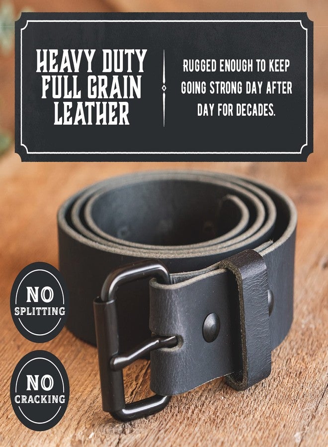 Main Street Forge The Classic Leather Everyday Belt | Made in USA | Full Grain Leather | Men's Black Belt - Image 3