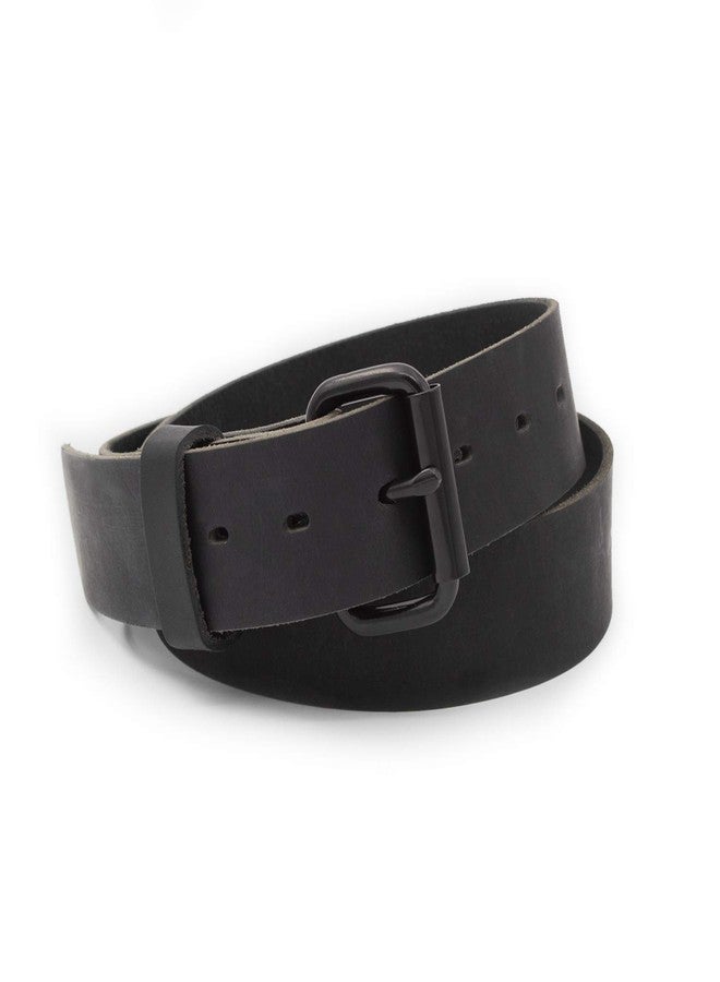 Main Street Forge The Classic Leather Everyday Belt | Made in USA | Full Grain Leather | Men's Black Belt - Image 1