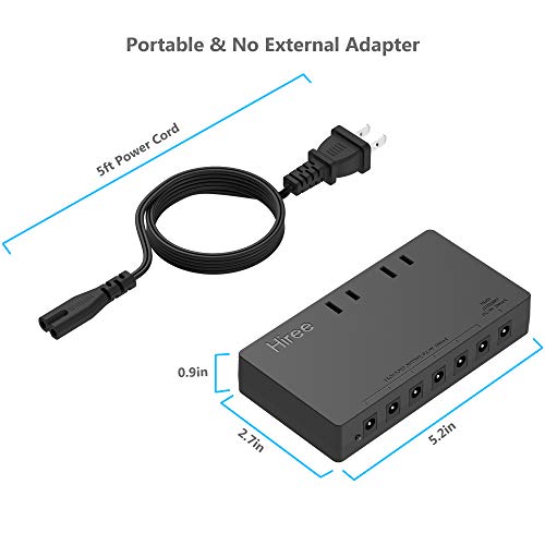 Hiree Guitar Pedal Power Supply Adapter Station Distributor 10 Isolated DC Output for 9V/12V/18V Effect PedalBoard with 4 AC Outlet for Charging Speaker, Musical Instruments - Image 5
