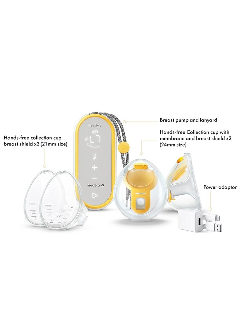 Medela - Portable Freestyle Hands-Free Wearable And Double Electric Breast Pump With App connectivity - Image 1