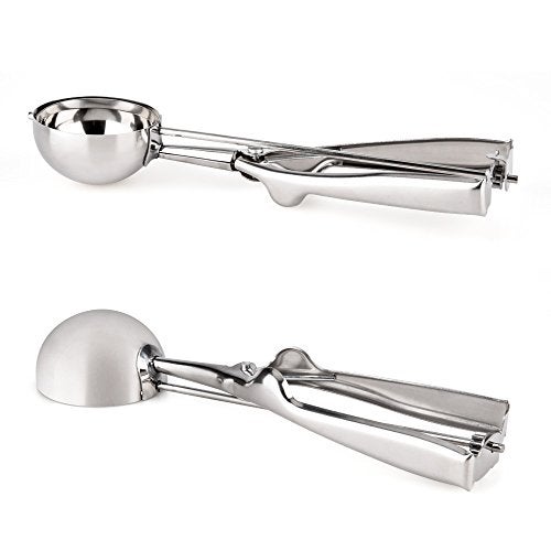 Inditradition Ice Cream Serving Scoop | Ice Cream Serving Spoon Scooper with Trigger Release, 5cm Diameter (Stainless Steel) - Image 5