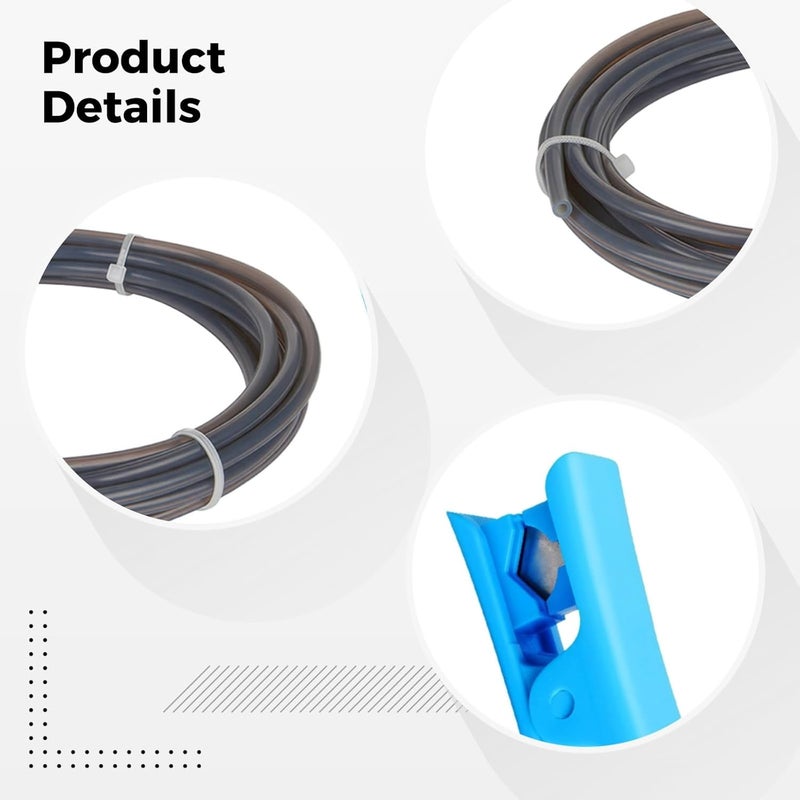 Non-Stick Coating Tube, 4 M for 3D Printer, 2.5 Mm Id, 4 Mm Od, Gray, with Cutter, Compatible with Bambu, for 1.75 Mm Filament - Image 4