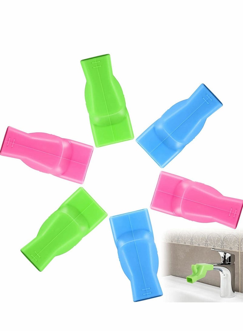 Y&D Faucet Extender, 6 PCS Food-Grade, Portable Silicone Sink Water Accessories, Spout Cover Tooth Brushing Gargle Hand for Kitchen Home Bathroom  - Image 1