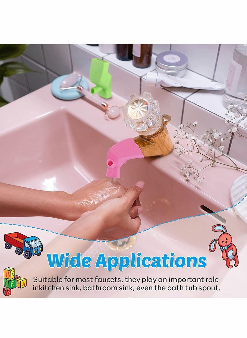 Y&D Faucet Extender, 6 PCS Food-Grade, Portable Silicone Sink Water Accessories, Spout Cover Tooth Brushing Gargle Hand for Kitchen Home Bathroom  - Image 5