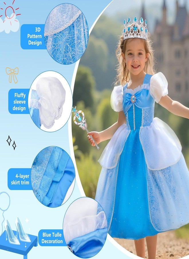 Meland Princess Dress Up for Girls, Light up Halloween Costume for Toddler Princess Age 3-10 Year Old (3-4 Years) - Image 5