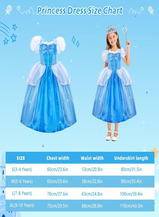 Meland Princess Dress Up for Girls, Light up Halloween Costume for Toddler Princess Age 3-10 Year Old (3-4 Years) - Image 4