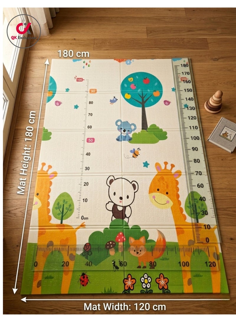 QK Exclusives -Baby Play Mat, 1.2M*1.8M*8MM -Kids Play mat- Double-Sided Baby Play Mat for Floor Play, Extra Thick Crawling Mat for Floor, Waterproof Activity Playmats for Babies, Infants, Play & Tummy Time and Reversible Large Soft for Toddler - Assorted design - Image 5