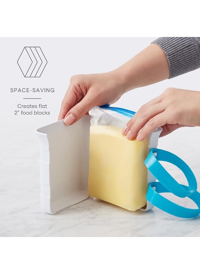 YouCopia - YouCopia FreezeUp Freezer Food Block Maker, 2 Cup, 2-Pack, Meal Prep Bag Container to Freeze Leftovers and Soup - Image 1