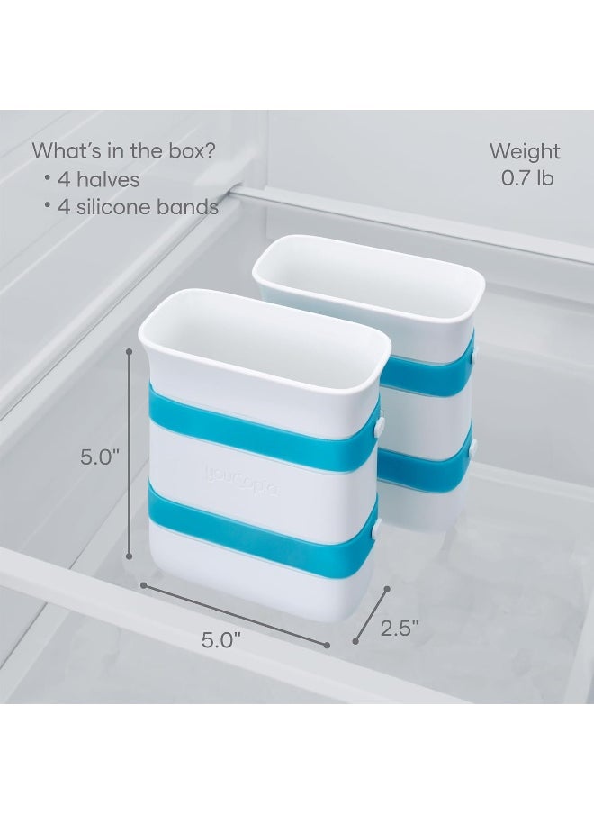 YouCopia - YouCopia FreezeUp Freezer Food Block Maker, 2 Cup, 2-Pack, Meal Prep Bag Container to Freeze Leftovers and Soup - Image 1