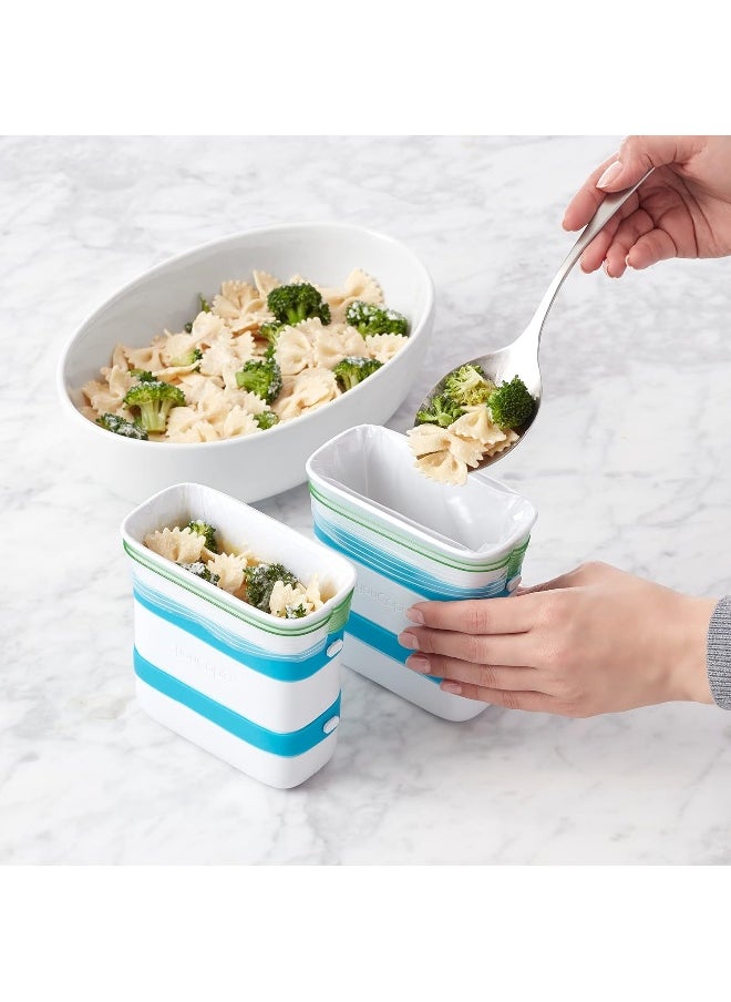 YouCopia - YouCopia FreezeUp Freezer Food Block Maker, 2 Cup, 2-Pack, Meal Prep Bag Container to Freeze Leftovers and Soup - Image 1