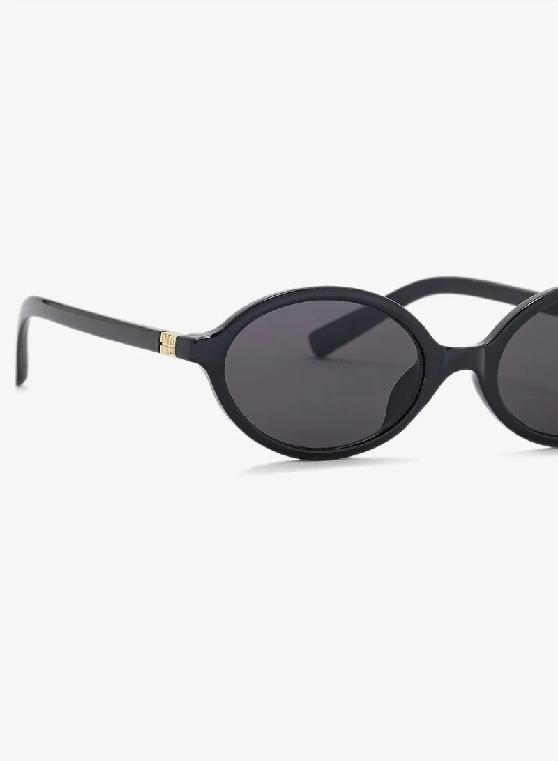Ginger BLACK/BLACK Oval Len Sunglasses for Women | Best Price UAE