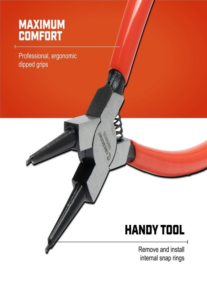 كريسنت كماشة حلقية داخلية مستقيمة من Crescent - أداة تركيب وإزالة الحلقات لتحسين المنزل والإصلاح والاستخدام الميكانيكي - 5 بوصات - 5SISRDG - Image 3