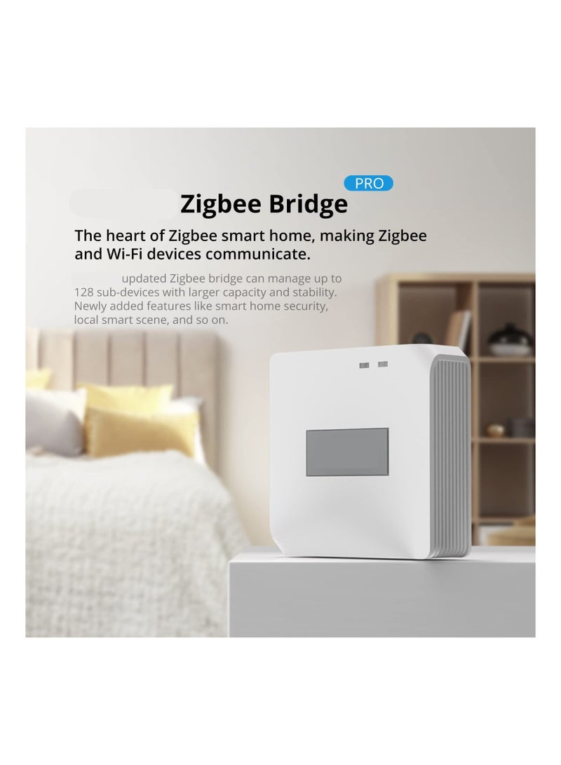 Zigbee Bridge Pro Hub, Wi-Fi  Dual-Protocol Supporting, App Control and Multi-Device Management, Compatible with Devices, As A Local Alarm, Set Up Home Security Modes(1 Pack) - Image 2