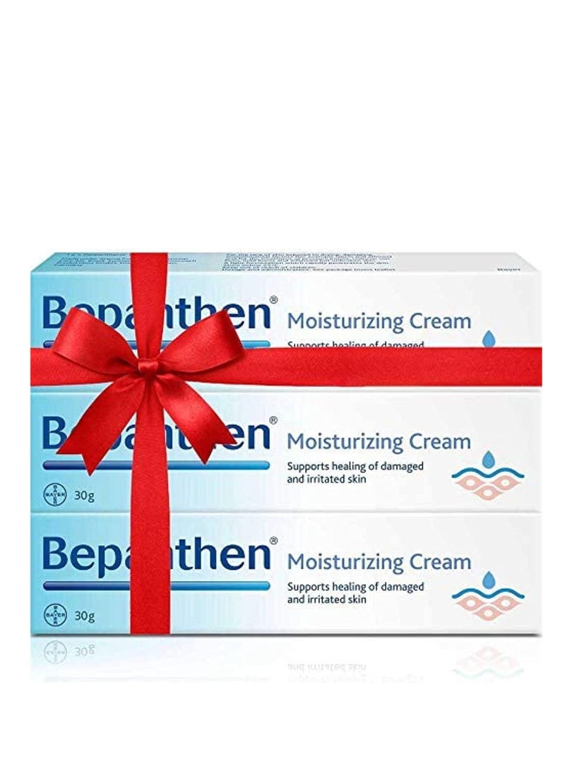 Bepanthen - Moisturizing Cream Support Healing of Damaged and Irritated Skin 30gram Pack of  3 - Image 1