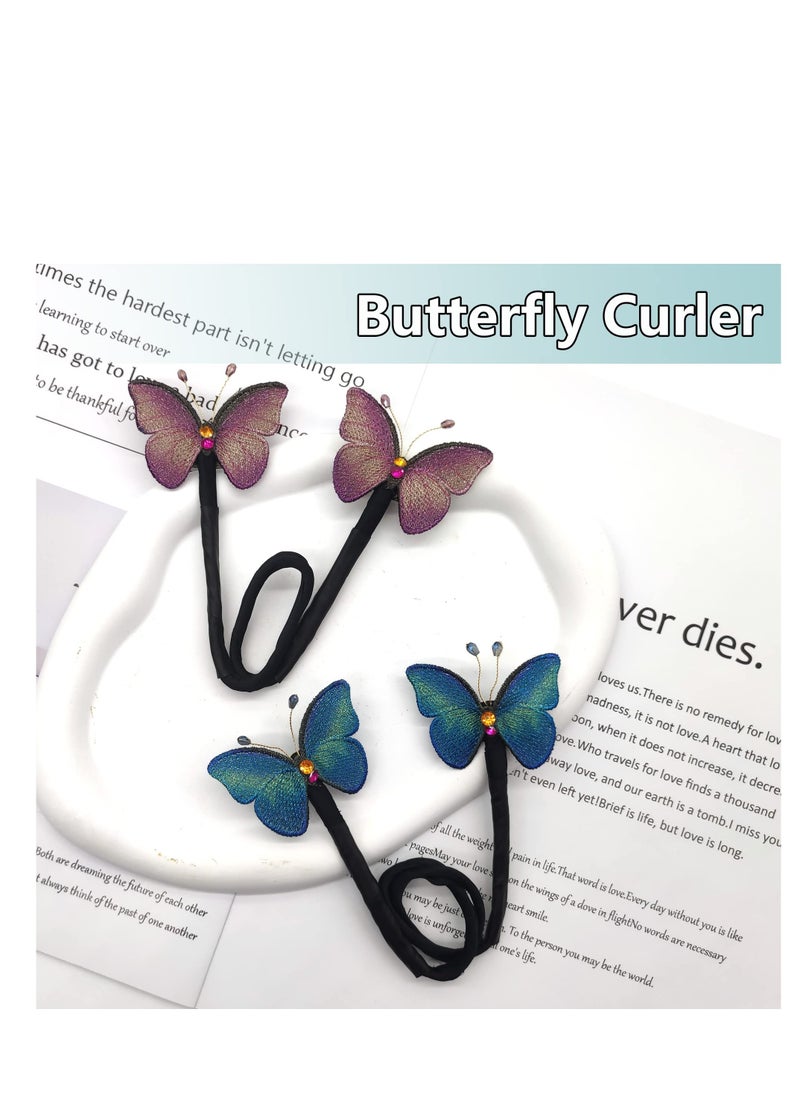 Excefore Twist Hairstyle Bun Hair Accessories, 2 Pcs Hair Bun Maker, Lazy Curler, Twist Hairstyles, Reusable Quick Bun, Butterfly Magic Clip, for Daily Use, Sports, Beach, Bar, Prom, Party  - Image 3