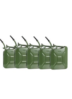 RACO RACO Gas Can Fuel Cans and Spout System Fuel Power Emergency Backup Tank with Flexible Spout Metal Steel for Cars Trucks Equipment Station Pack of 5 (METAL...  - Image 1