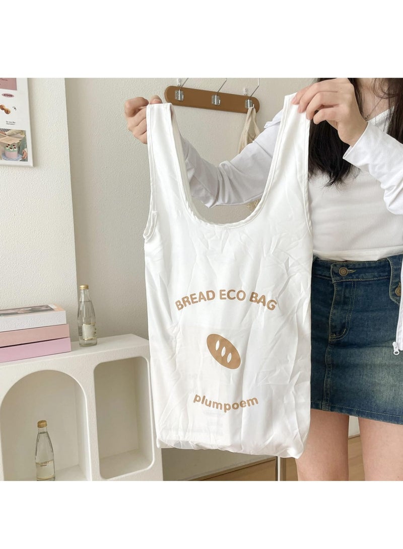 Zikra Washable Shopping Bags, Easy Maintenance Reusable Shopping Bags, Green Alternatives Grocery Bag, Stylishly Eco Friendly Folding Pouch, Grocery Container Bag for Fruits Vegetables Canned Food Milk - Image 4