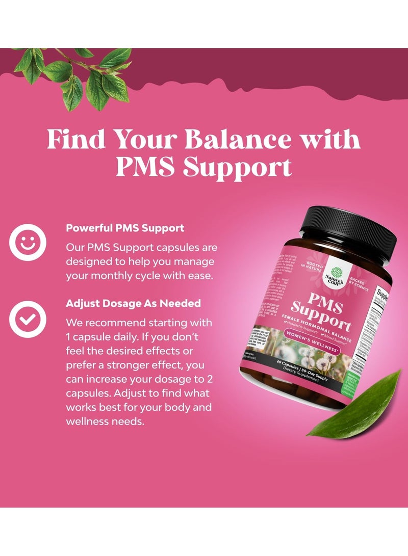 Natures Craft PMS Support, Women's Wellness* 60 Capsules - Image 4